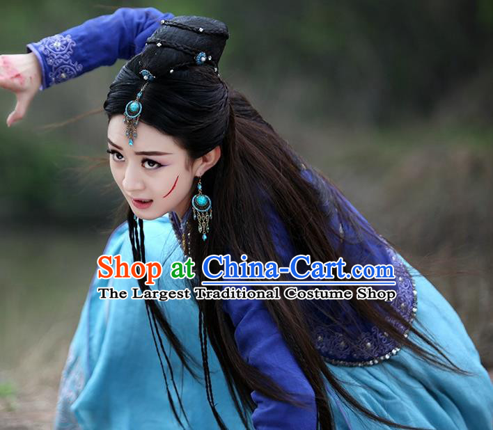 Chinese Historical Drama The Legend of Zu Ancient Fairy Yu Wuxin Costume and Headpiece for Women