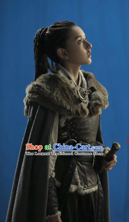 Chinese Historical Drama Guardians of The Ancient Oath Swordsman Baili Hongyi Costume and Headpiece for Women