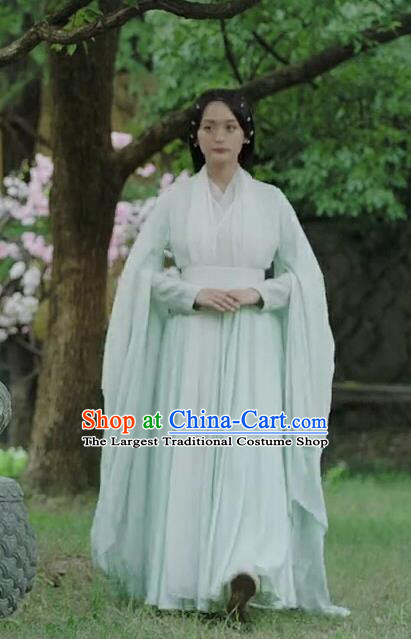 Chinese Ancient Court Maid Hanfu Dress Historical Drama Legend of the Phoenix Costume and Headpiece for Women