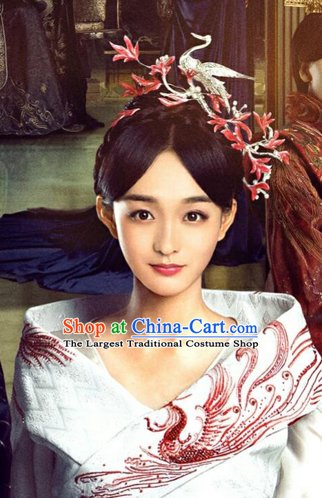 Chinese Ancient Imperial Consort Ye Ningzhi Hanfu Dress Historical Drama Legend of the Phoenix Costume and Headpiece for Women