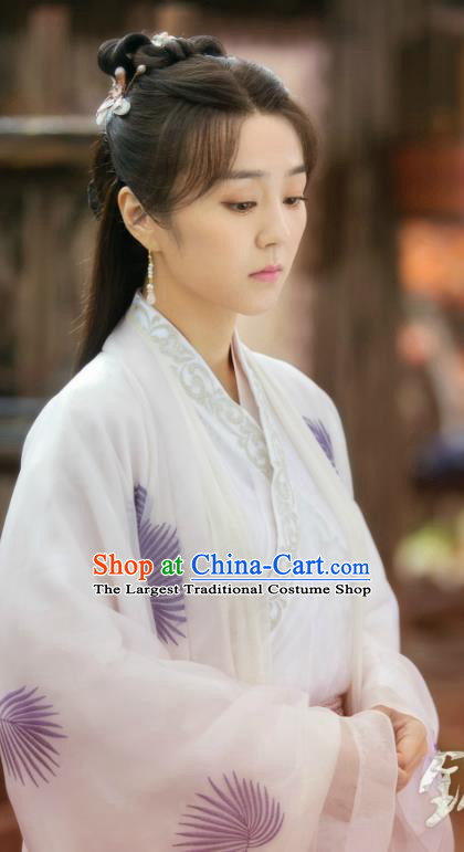 Chinese Historical Drama Ancient Female Physician Lin Ling Hanfu Dress Under the Power Costume and Headpiece for Women