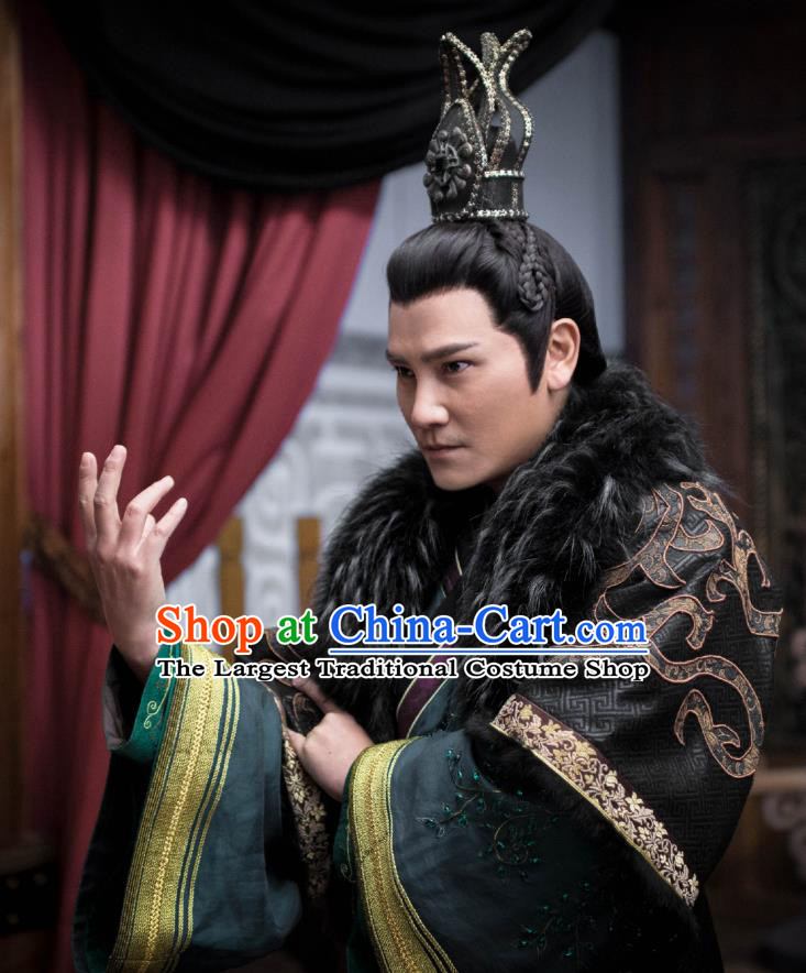 Drama Demon Catcher Zhong Kui Chinese Ancient Swordsman Yang Sibo Costume and Headpiece Complete Set