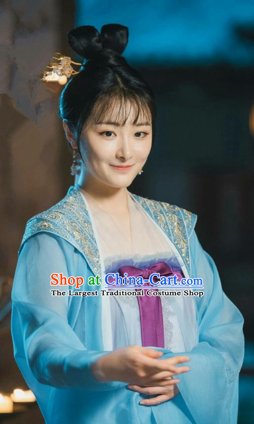 Chinese Ancient Noble Lady Kang Ning Er Dress Historical Drama Dr Cutie Costume and Headpiece for Women
