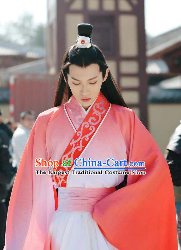 Drama Men with Sword Chinese Ancient Prince Murong Li Costume and Headpiece Complete Set