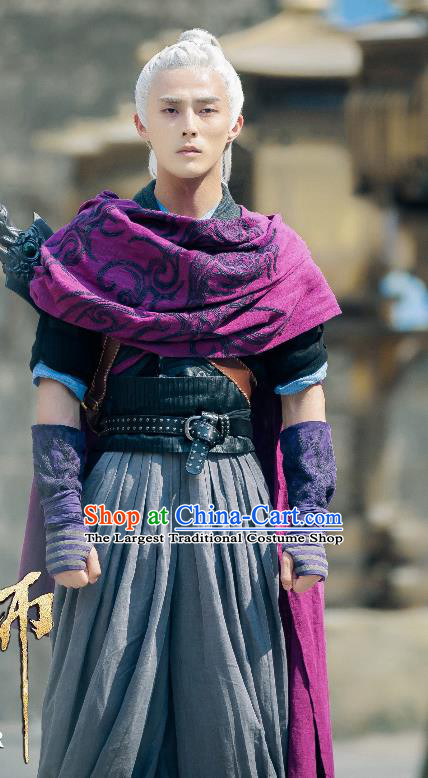 Chinese Ancient Hanfu Clothing and Headdress Drama The Taosim Crandmaster Swordsman Tie Lang Costumes