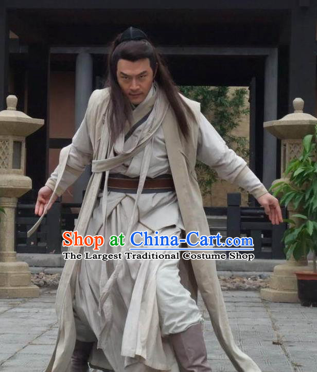 Chinese Ancient Swordsman Costumes Apparels Garment Drama Butterfly Sword Lv Xiangchuan Costumes and Headwear