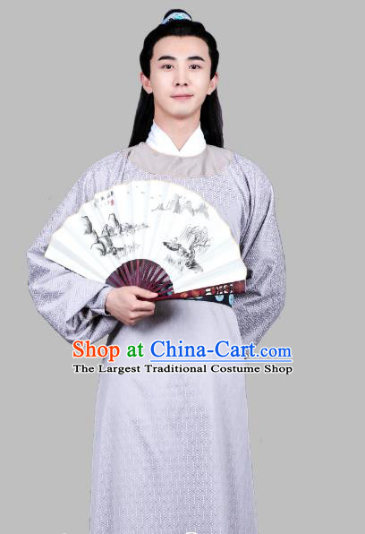 Chinese Ancient Song Dynasty Scholar Apparels Costumes and Hair Accessories Drama Kai Feng Qi Tan Bao Zheng Robe Garment