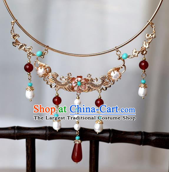 Chinese Ancient Princess Golden Carps Necklace Women Accessories Necklet Jewelry
