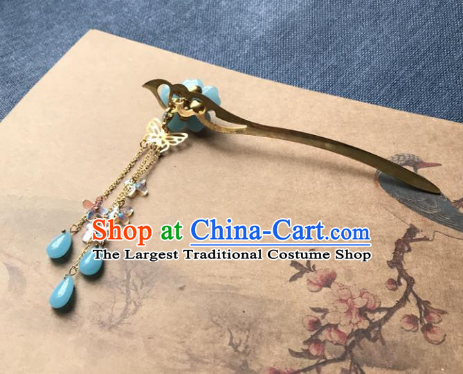 Chinese Ancient Women Hair Clip Handmade Tassel Hairpin Headwear Hanfu Hair Accessories