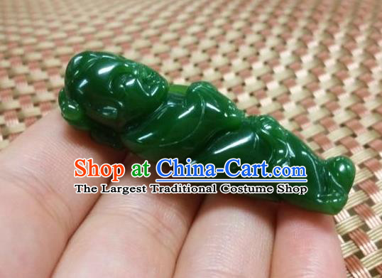 Chinese Ancient Carving Jade Accessories Jade Handgrip Hetian Jade Craft Pendant