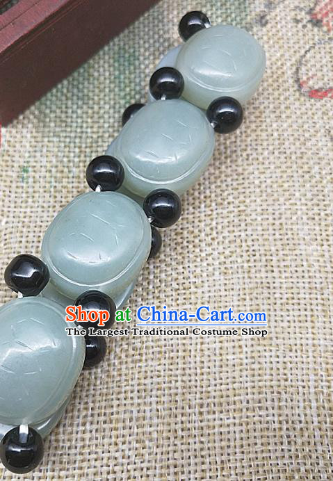 Chinese Ancient Hanfu Jade Bangle Accessories Hetian Jade Jewelry Turtle Shell Bracelet