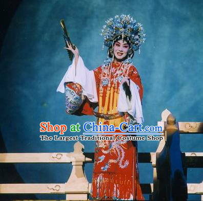 Chinese Peking Opera Dress Garment Costumes the Royal Consort of Tang Apparel Hua Tan Diva Ceremonial Robe and Headwear