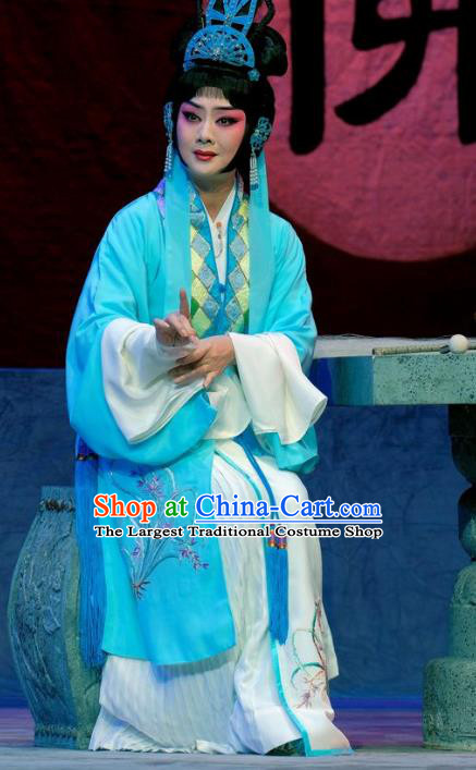 Chinese Cantonese Opera Dress Costumes Princess Chang Ping Apparel Taoist Nun Garment and Headdress