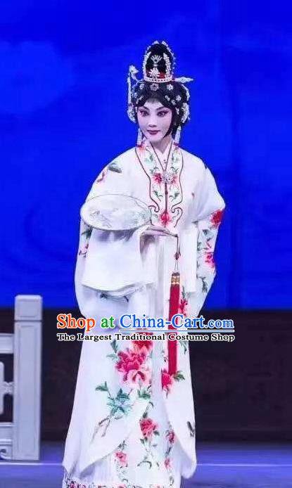 Chinese Traditional Peking Opera Butterfly Fairy Tale Hua Tan Zhu Yingtai Dress Rich Lady Costumes Garment Apparel and Headpieces