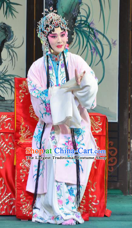 Traditional Chinese Peking Opera Female Actor Garment Dress Return of the Phoenix Hua Tan Costumes Pink Cape and Headdress