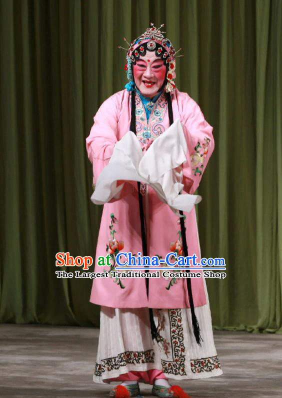 Traditional Chinese Peking Opera Pink Dress Garment Return of the Phoenix Female Costumes Apparels and Headwear