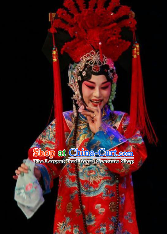 Chinese Traditional Peking Opera Princess Daizhan Hua Tan Costumes Wujiapo Qing Dynasty Apparels Garment and Headwear
