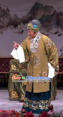 Chinese Traditional Peking Opera Old Dame Apparels Costumes Matchmaker Elderly Female Dress Garment and Headwear