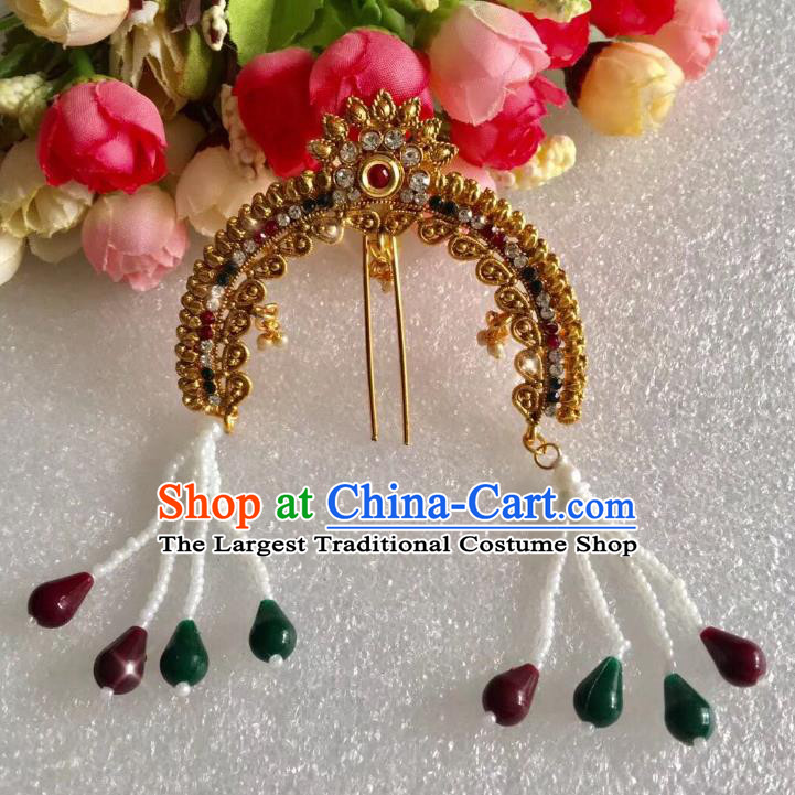 Indian Traditional Wedding Tassel Hairpin Asian India Bride Hair Jewelry Accessories for Women
