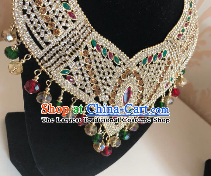 Indian Court Traditional Wedding Colorful Beads Necklace Asian India Bride Jewelry Accessories for Women