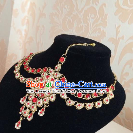 Traditional Indian Court Wedding Eyebrows Pendant Hair Clasp Asian India Headwear Jewelry Accessories for Women
