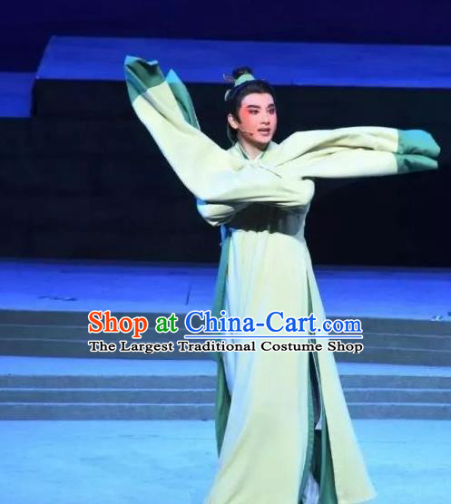 A Song of The Travelling Son Chinese Yue Opera Xiaosheng Apparels and Headwear Shaoxing Opera Young Male Garment Scholar Costumes