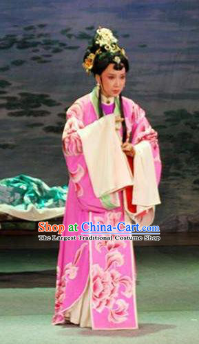 Chinese Shaoxing Opera Huadan Costumes and Headpieces Mo Chou Nv Yue Opera Young Beauty Dress Hua Tan Garment Apparels