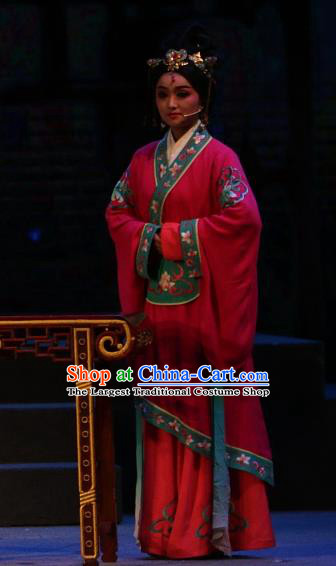 Chinese Shaoxing Opera Palace Lady Dress Costumes and Headpieces Han Gong Yuan Yue Opera Court Maid Garment Apparels