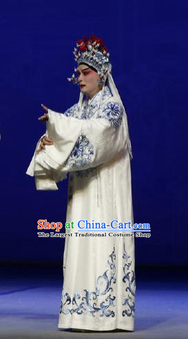 Chinese Classical Kun Opera Scholar Young Man Garment and Hat The Purple Hairpin Peking Opera Xiao Sheng Li Yi Robe Costumes