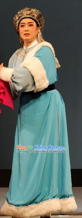 Empress Remarry Chinese Yue Opera Wusheng Takefu Garment Costumes and Headwear Shaoxing Opera Young Male Fishermen Yang Renlang Apparels