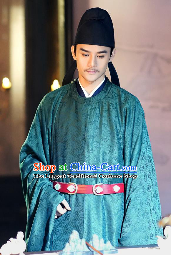 Chinese Song Dynasty Emperor Zhao Zhen Historical Costumes and Hat Drama Serenade of Peaceful Joy Ancient Monarch Garment Apparels
