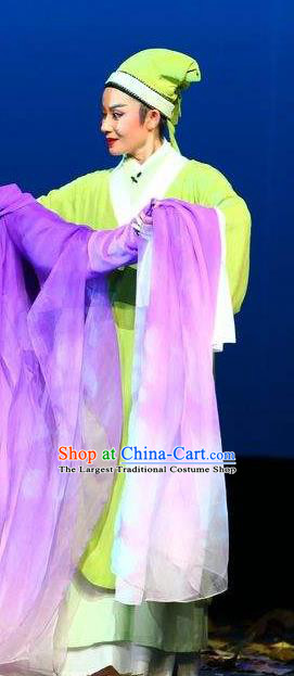 Chinese Yue Opera young Male Garment Apparels and Headwear A Chinese Ghost Story Shaoxing Opera Scholar Ning Caichen Costumes