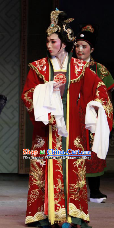 Chinese Shaoxing Opera Noble Dame Dress Costumes and Headdress Yue Opera Chun Cao Countess Garment Apparels