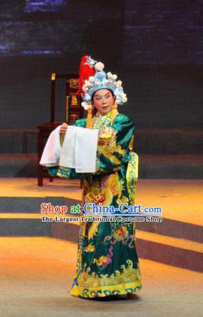 Chinese Yue Opera Figurant Qing Jian Fan Ying Apparels and Headwear Shaoxing Opera Garment Costumes Eunuch Embroidered Robe