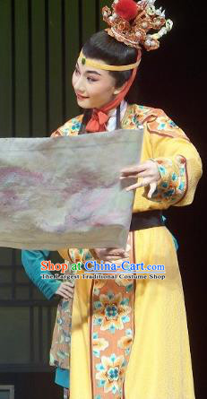 Chuan Qi Lang Zi Chinese Yue Opera Young Childe Wei Ying Garment and Headwear Shaoxing Opera Xiaosheng Apparels Costumes