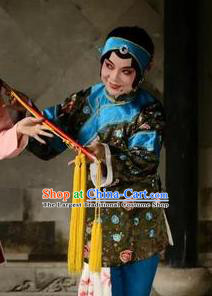 Chinese Kun Opera Female Matchmaker Wang Po Dress Costumes Apparels and Headdress Heros Kunqu Opera Elderly Woman Garment