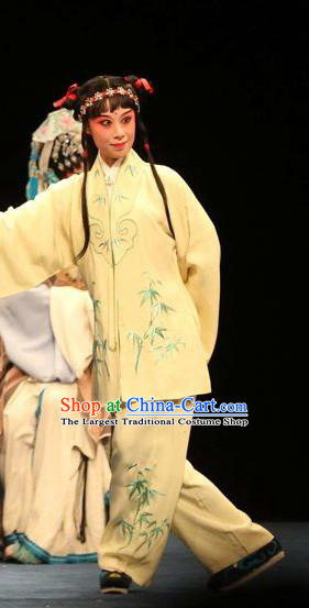 Bai Luo Shan Chinese Kun Opera Young Boy Apparels Garment Costumes and Headwear Kunqu Opera Wa Wa Sheng Clothing