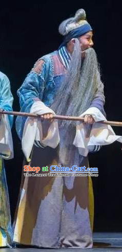Meng Jiangnv Sends Winter Clothes Chinese Kun Opera Garment Costumes and Headwear Kunqu Opera Elderly Male Apparels Clothing