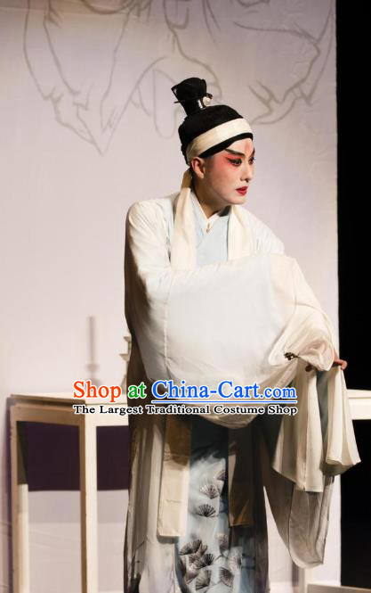 Romance Juliet Chinese Kun Opera Xiaosheng Ji Can Apparels and Headwear Kunqu Opera Garment Young Male Costumes