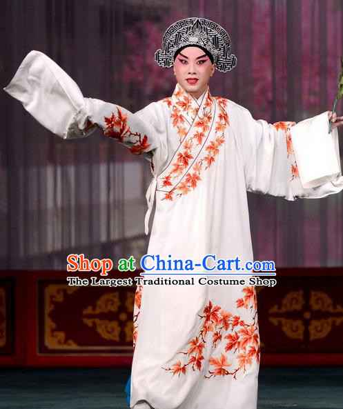 Dream in The Garden Chinese Kun Opera Young Scholar Liu Mengmei Costumes and Headwear Kunqu Opera Xiaosheng Garment Apparels