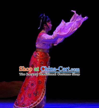 The Peacocks Fly To The Southeast Chinese Shaoxing Opera Hua Tan Dress Yue Opera Apparels Garment Young Female Costumes and Hair Accessories