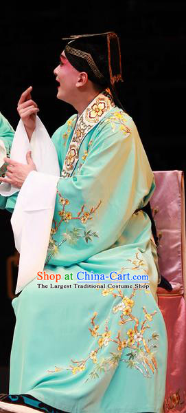 Xiu Ru Ji Chinese Kun Opera Scholar Zheng Yuanhe Costumes and Headwear Kunqu Opera Young Male Garment Xiaosheng Apparels