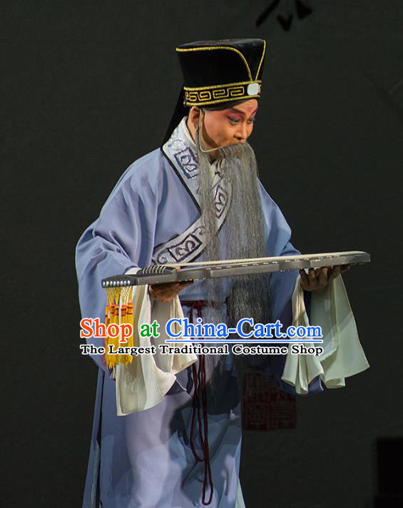 Continue the Pipa Chinese Kun Opera Elderly Male Dong Si Costumes and Headwear Kunqu Opera Laosheng Garment Apparels