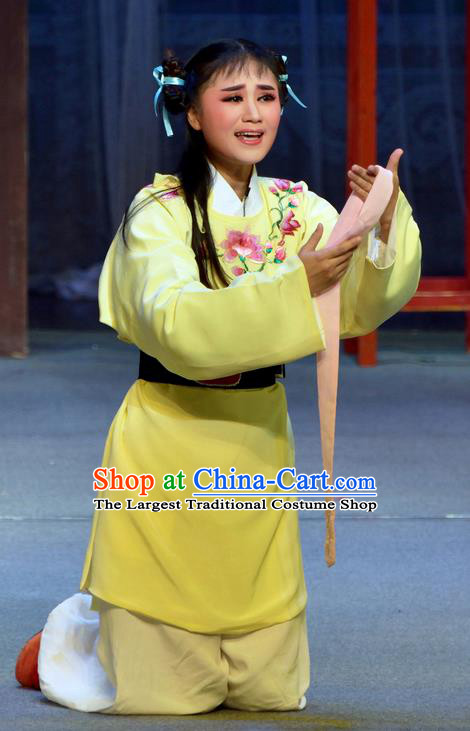 Chinese Yue Opera Kid Apparels Pi Shan Jiu Mu Garment Shaoxing Opera Tong Sheng Liu Chenxiang Costumes and Headwear