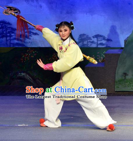 Chinese Yue Opera Kid Apparels Pi Shan Jiu Mu Garment Shaoxing Opera Tong Sheng Liu Chenxiang Costumes and Headwear