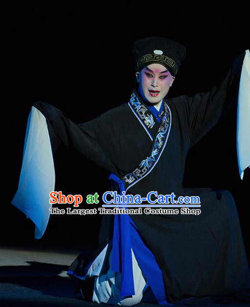 Chinese Kun Opera Young Man Continue the Pipa Costumes and Headwear Kunqu Opera Scholar Garment Xiaosheng Apparels