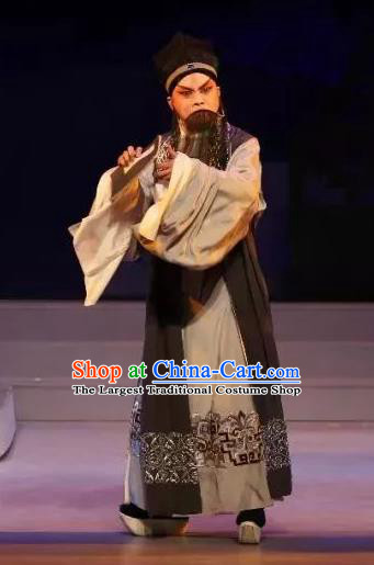 Zhu Meng Ji Chinese Kun Opera Elderly Male Costumes and Headwear Kunqu Opera Laosheng Garment Landlord Apparels