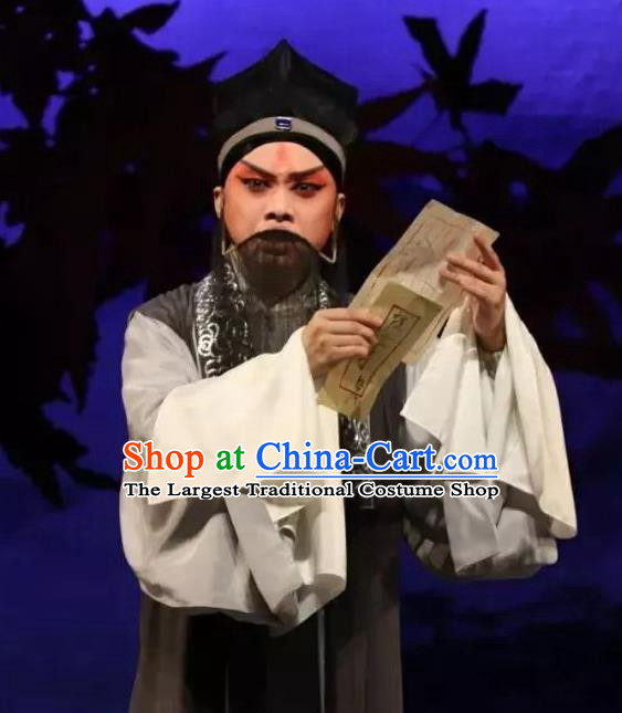 Zhu Meng Ji Chinese Kun Opera Elderly Male Costumes and Headwear Kunqu Opera Laosheng Garment Landlord Apparels