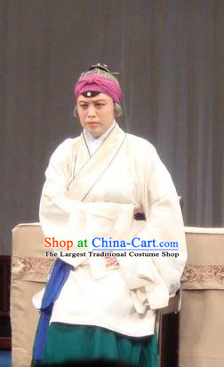 Traditional Chinese Kun Opera Pantaloon Costumes and Headdress The Legend of Hairpin Kunqu Opera Elderly Female Garment Apparels
