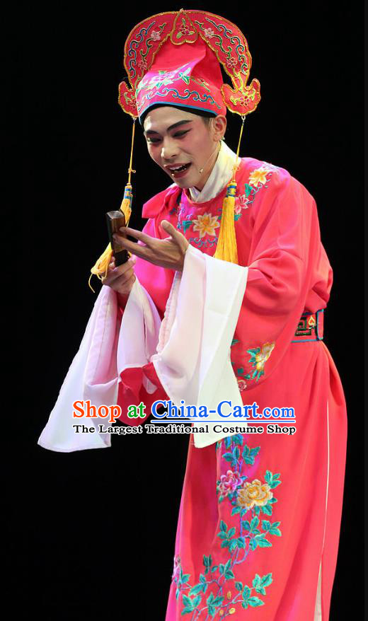 True and False Groom Chinese Huangmei Opera Rich Childe Costumes and Headwear An Hui Opera Xiaosheng Mo Cai Apparels Clothing